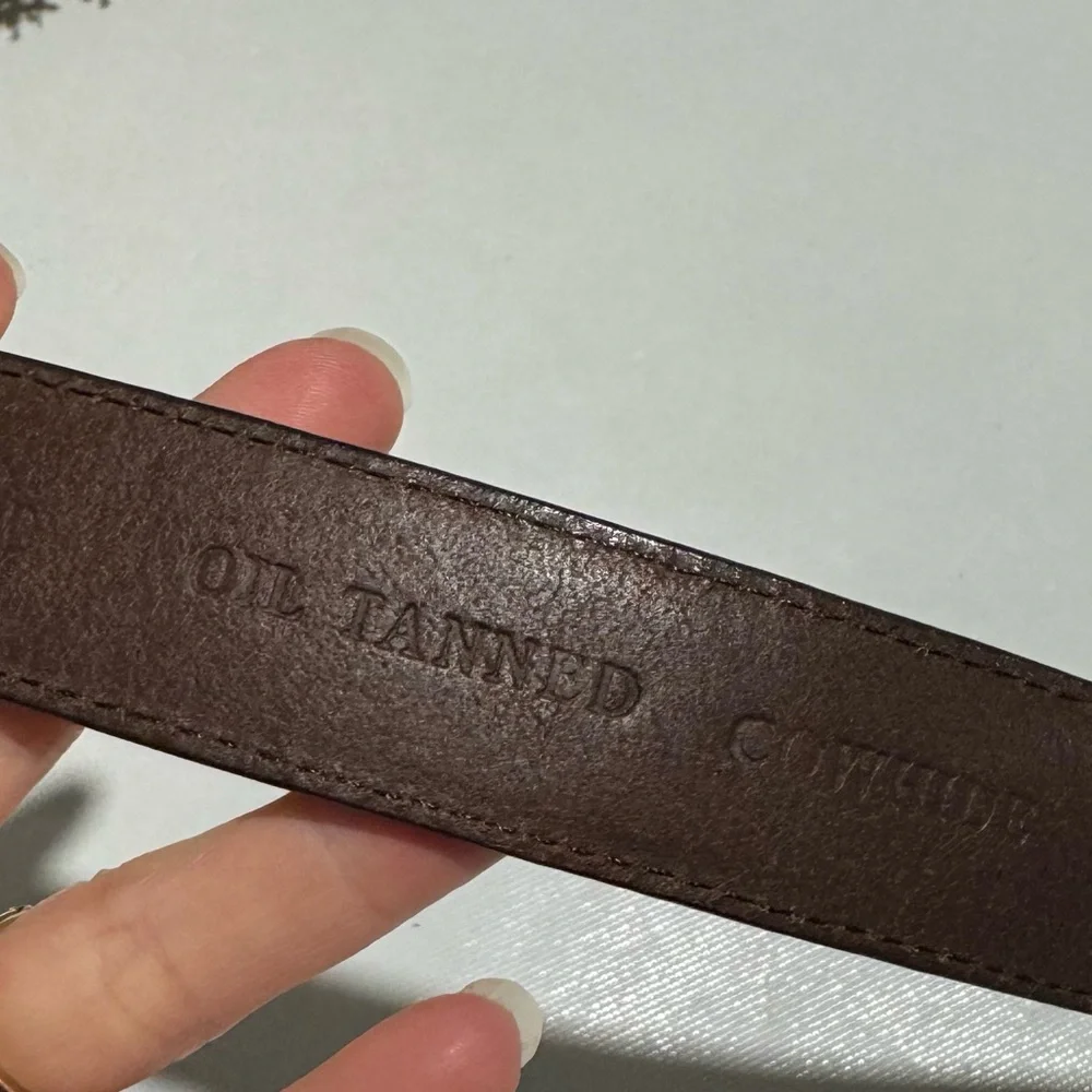 Vintage Brown Leather‎ Woven Belt Mens Size 40 Western Festival Boho Southwest